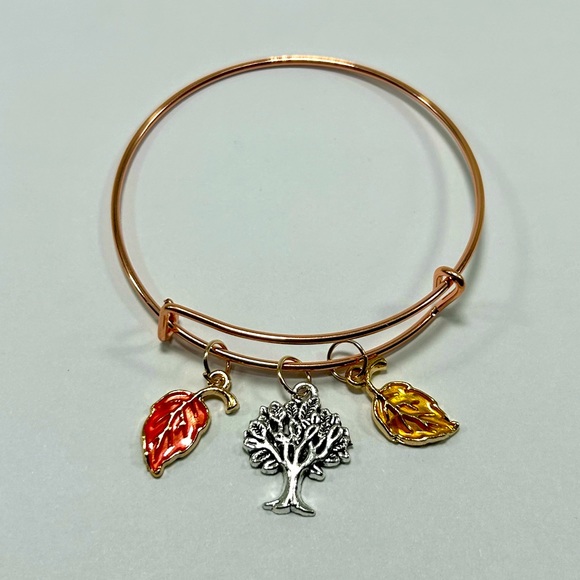 Handmade Fall Bangle Charm Bracelet! - Picture 5 of 5